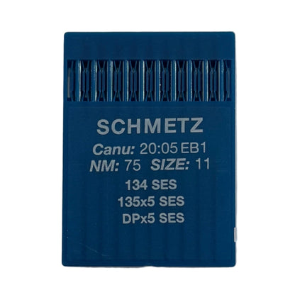 Image des aiguilles pour machines à coudre industrielles SCHMETZ DPx5 SES – pour la maille et les vêtements de sport (10 pcs) – disponible chez Šarlotes audumi