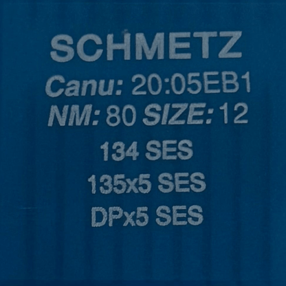 Image des aiguilles pour machines à coudre industrielles SCHMETZ DPx5 SES – pour tricots et vêtements de sport (10 pièces) – disponible chez Šarlotes audumi