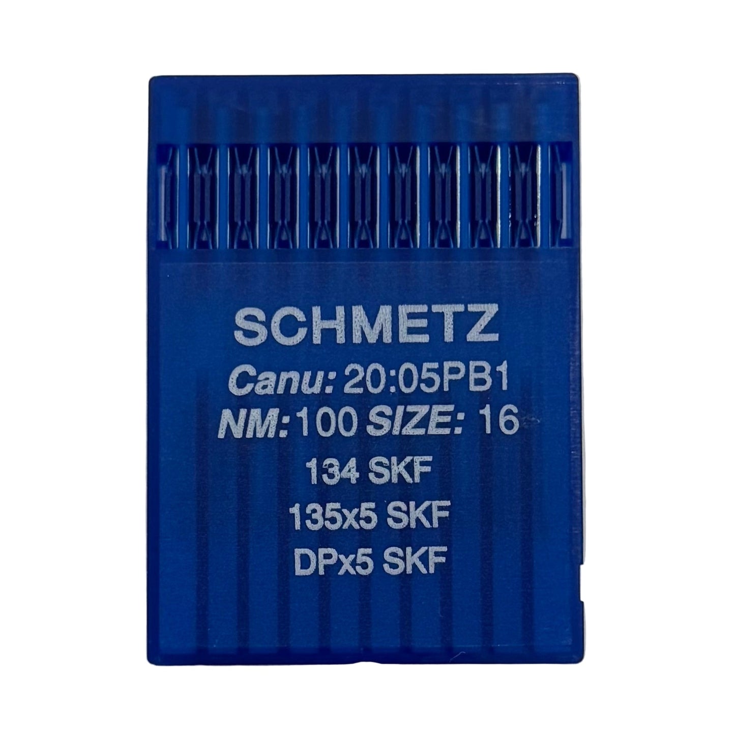 Image avec aiguilles pour machines à coudre industrielles SCHMETZ DPx5 SKF – pour maille très épaisse (10 pièces) – disponible chez Šarlotes audumi