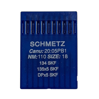 Image des machines à coudre industrielles à aiguilles SCHMETZ DPx5 SKF – pour mailles très grossières (10 pièces) – disponible chez Šarlotes audumi