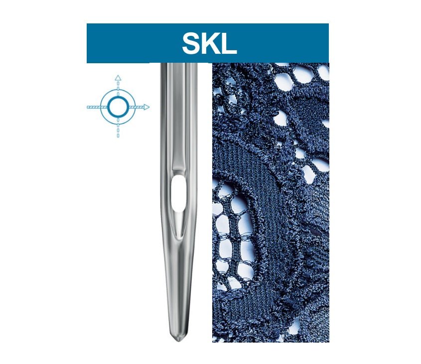 Image d'aiguilles pour machines à coudre industrielles SCHMETZ DPx5 SKL – pour tricot très épais (10 pièces) – disponible chez Šarlotes audumi