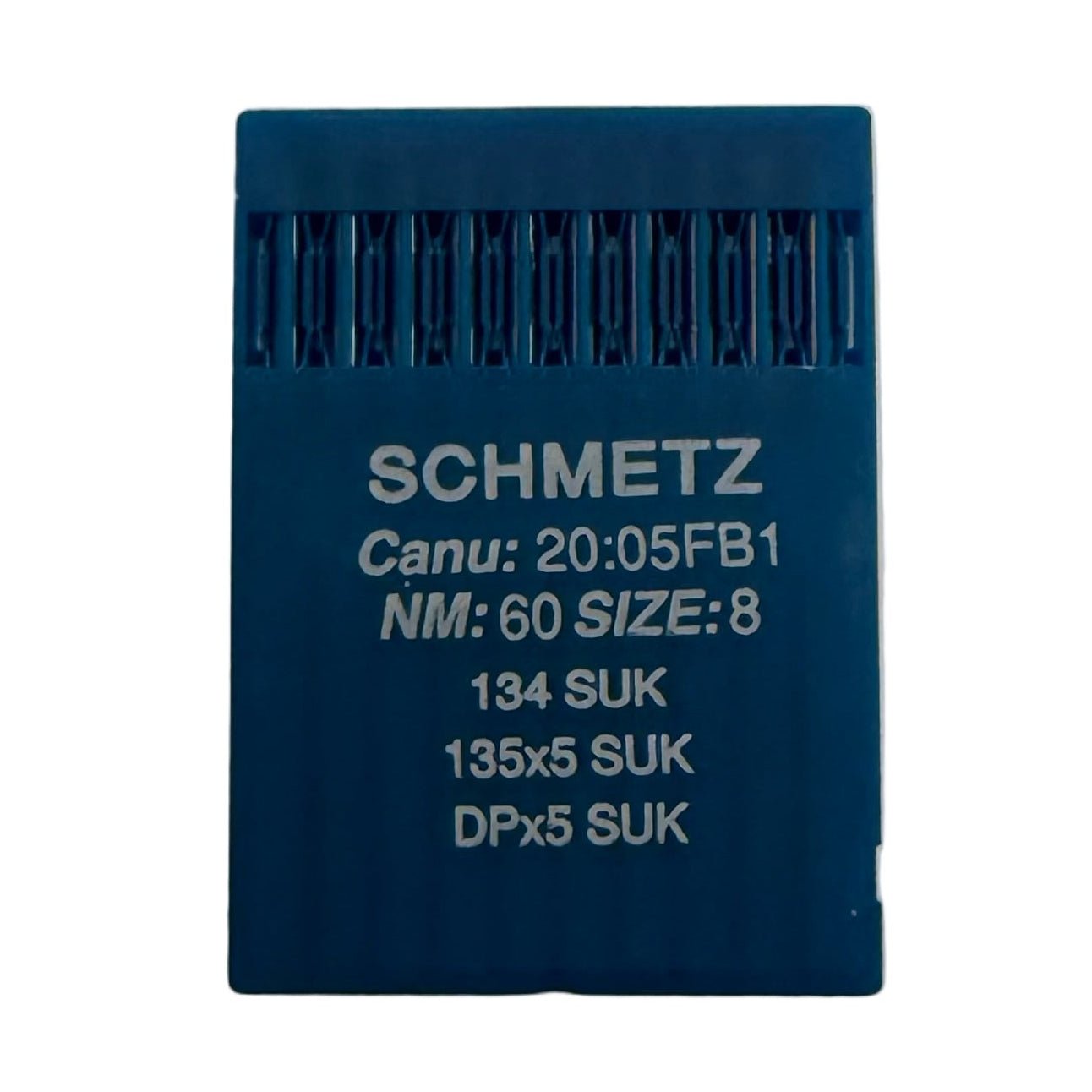 Image avec les aiguilles industrielles pour machines à coudre SCHMETZ DPx5 SUK – pour jersey et denim (10 pièces) – disponible chez Šarlotes audumi
