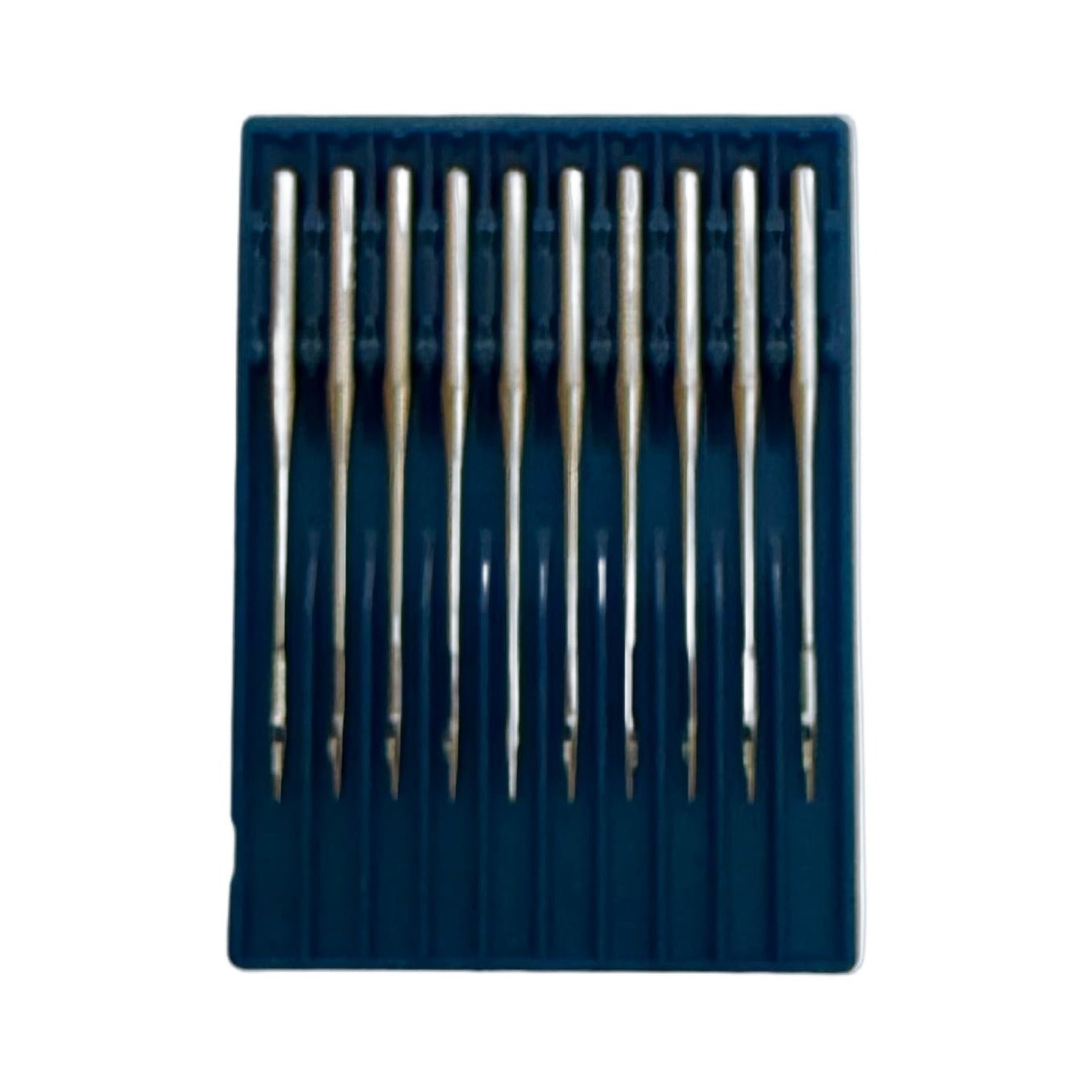 Image d’aiguilles pour machines à coudre industrielles SCHMETZ DPx5 SUK – pour la maille et le jean (10 pièces) – disponible chez Šarlotes audumi