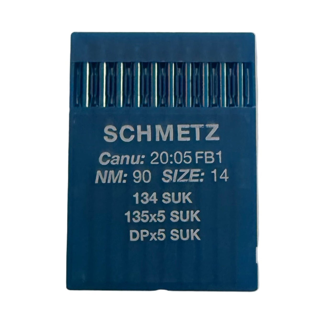 Image d'aiguilles pour machines à coudre industrielles SCHMETZ DPx5 SUK – pour maille et jean (10 pcs) – disponible chez Šarlotes audumi