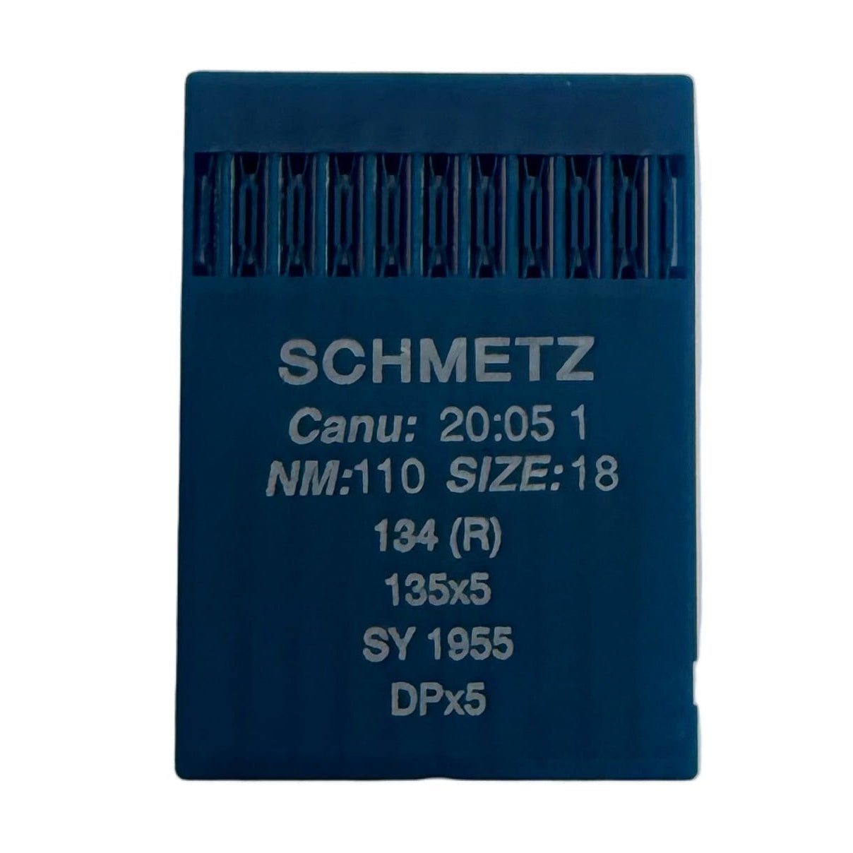 Image avec les aiguilles pour machines à coudre industrielles SCHMETZ DPx5 - universelles (10 pièces) – disponible chez Šarlotes audumi