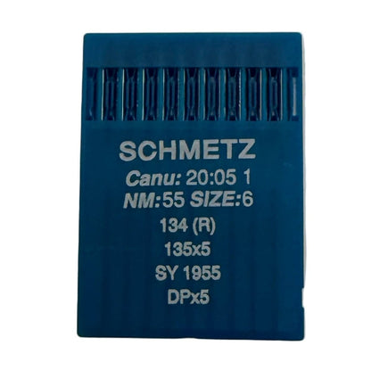 Attache avec les aiguilles industrielles SCHMETZ DPx5 - universelles (10 pièces) – disponible chez Šarlotes audumi