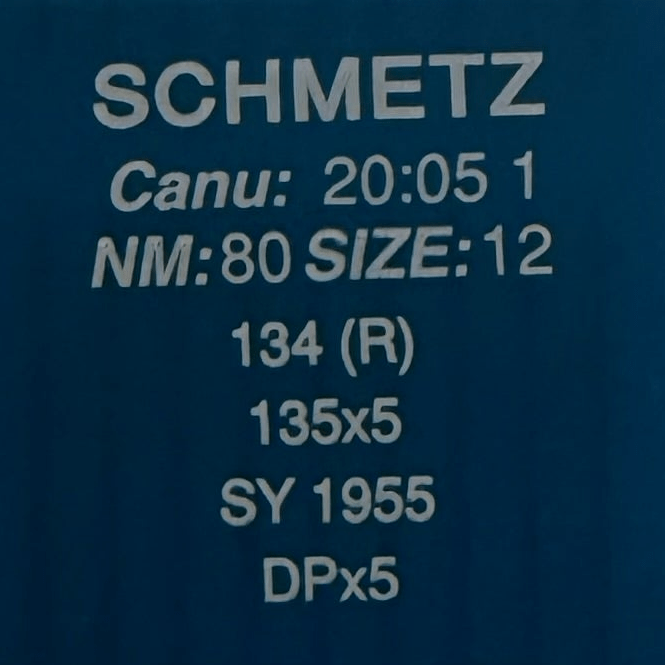 Image d’aiguilles pour machines à coudre industrielles SCHMETZ DPx5 - universelles (10 pcs) – disponibles chez Šarlotes audumi