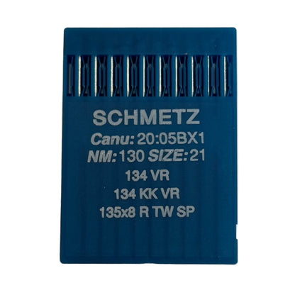 Image montrant des aiguilles pour machines à coudre industrielles SCHMETZ DPx5 VR pour cuir (10 pièces) – disponible chez Šarlotes audumi