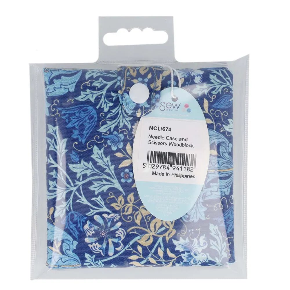 Étui à aiguilles et ciseaux à motif floral Hobby Gift – disponible chez Šarlotes audumi