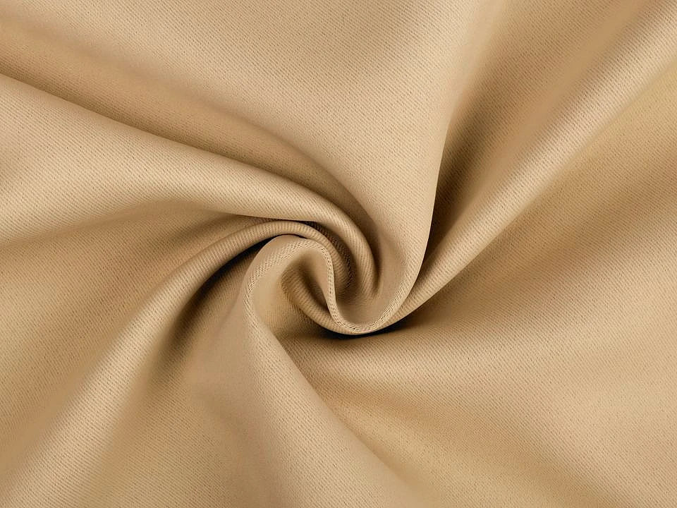 Tissu pour rideaux, occultant Blackout|230 g/m² 140 cm|beige jaunâtre