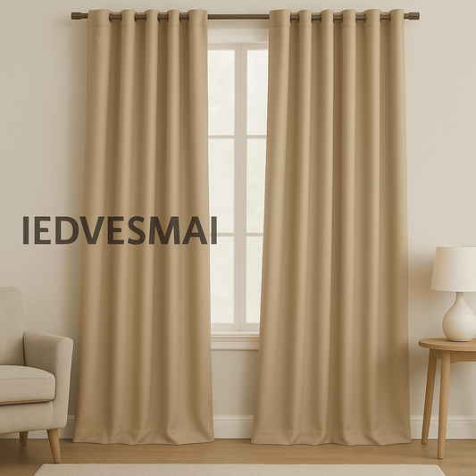 Tissu pour rideaux occultant Blackout|230 g/m² 140 cm|beige jaunâtre