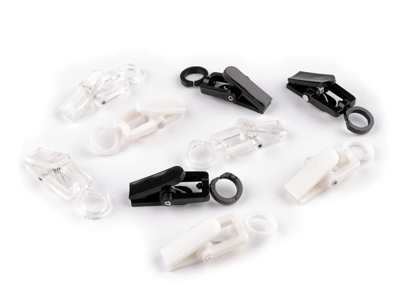 Pinces à rideaux (lot de 10) - noires
