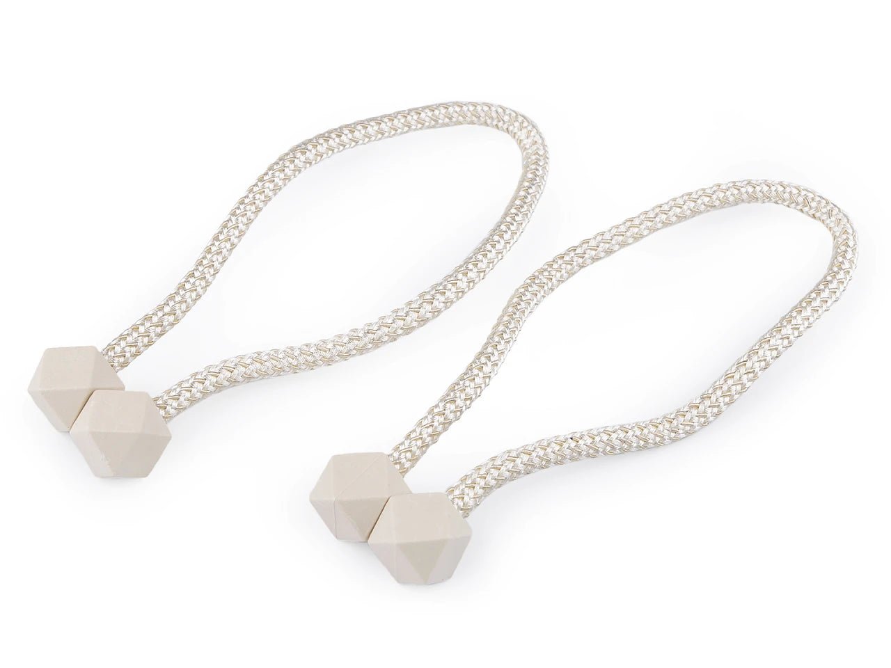 Attache-rideau magnétique - couleur crème (lot de 2 pcs)