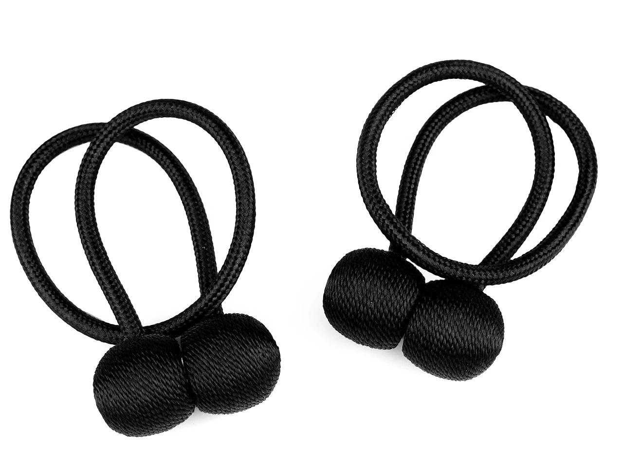 Attache-rideau magnétique - noir (lot de 2)