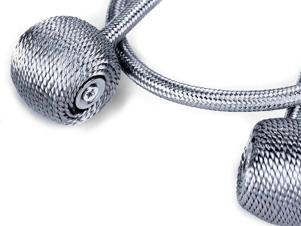 Porte-rideaux magnétique - gris (lot de 2)