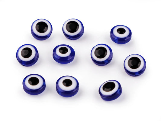 Image avec perles acryliques Œil) 12 mm, 100 pièces – disponible chez Šarlotes audumi