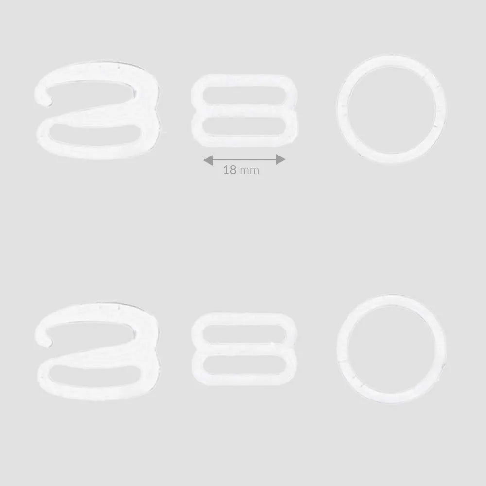 Lot d’accessoires pour lingerie et bikini Milward 18 mm - transparent