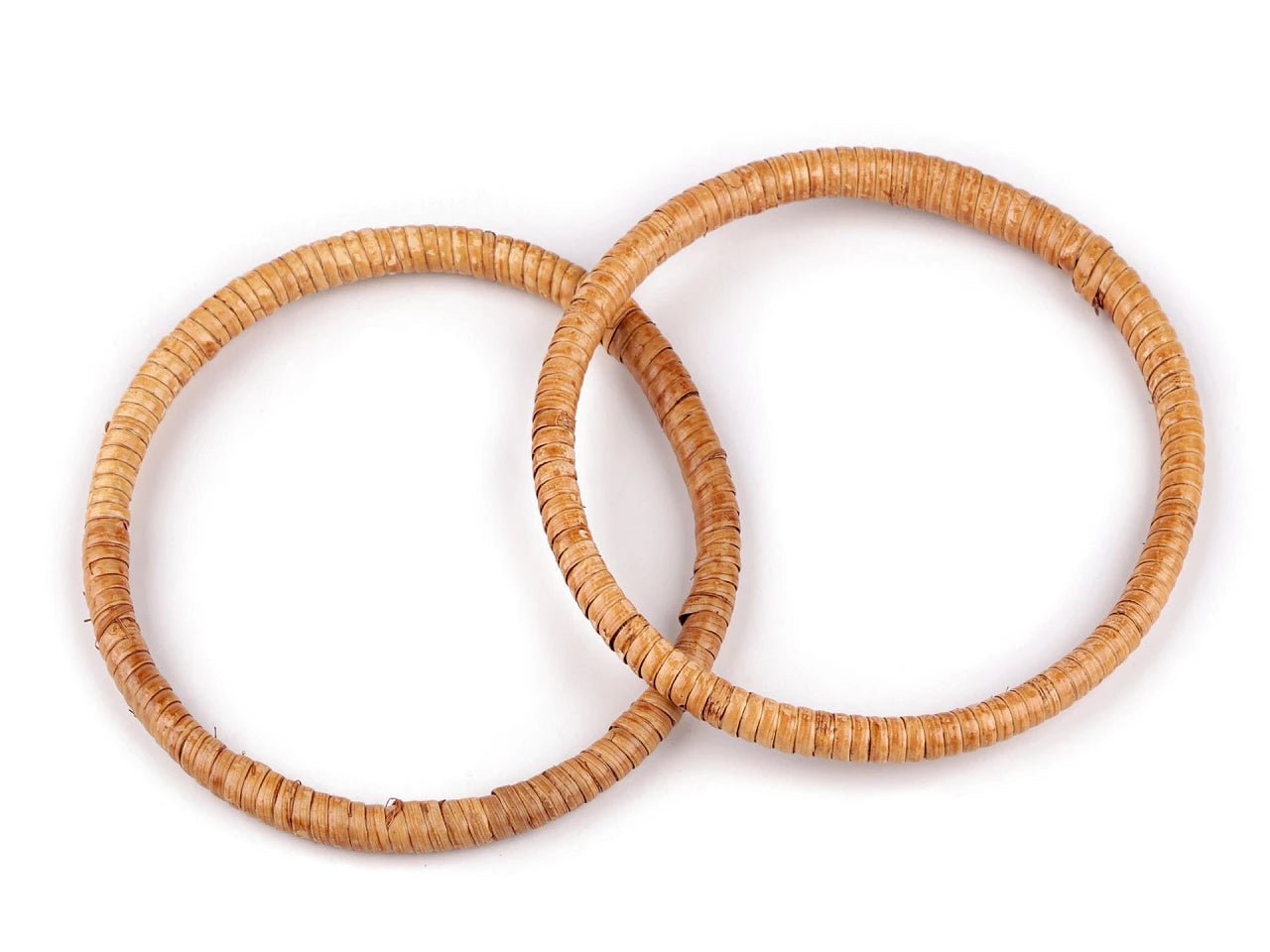 Poignées rondes en rotin Ø13 cm et diamètre 15 cm | 2 pièces.