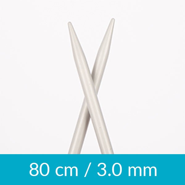 Image avec aiguilles circulaires DROPS de 80 cm | taille 2,0 mm – 5,0 mm – disponibles chez Šarlotes audumi