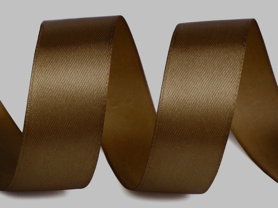 Satin ribbon - coffee shade 12 mm (pack of 25 m)