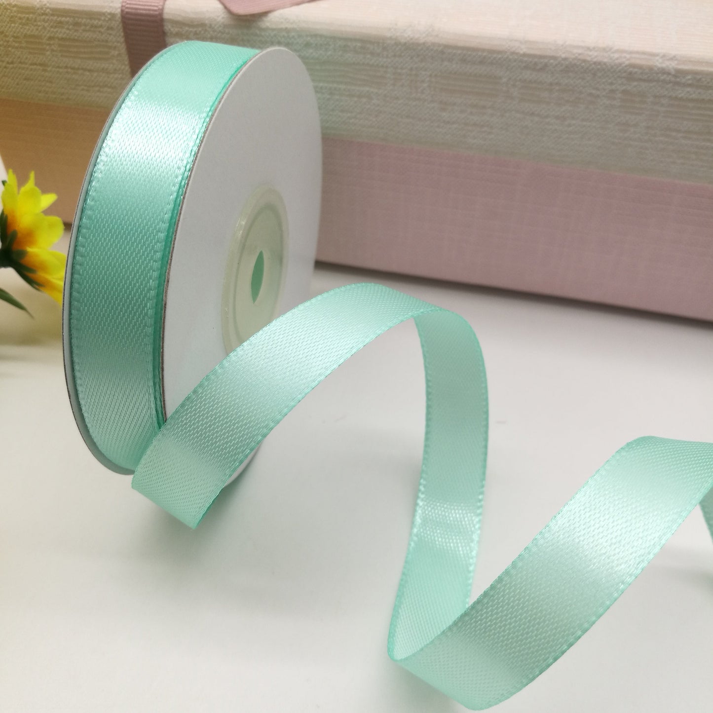 Atlas ribbon - mint 12 mm (pack of 25 m)