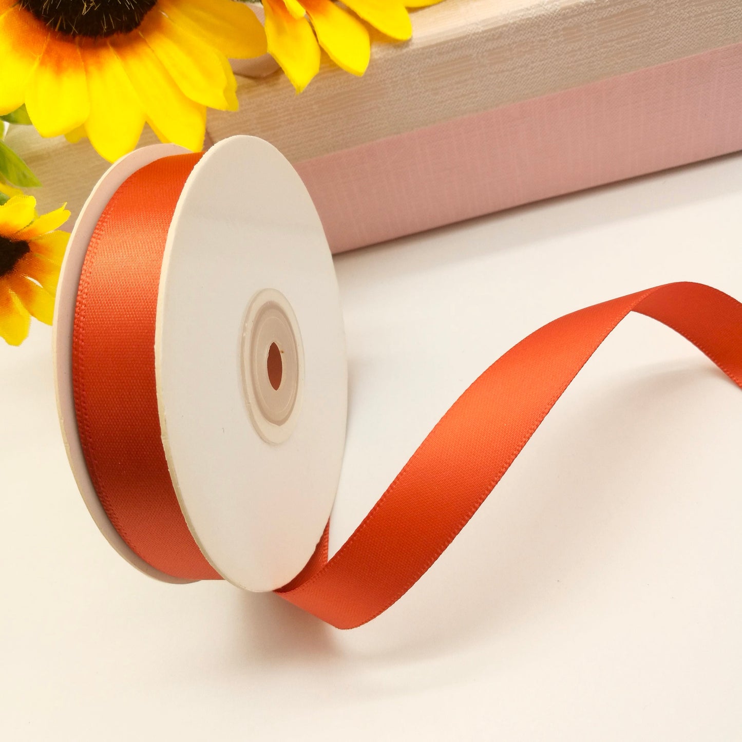 ruban de satin orange 12 mm (pack de 25 m)