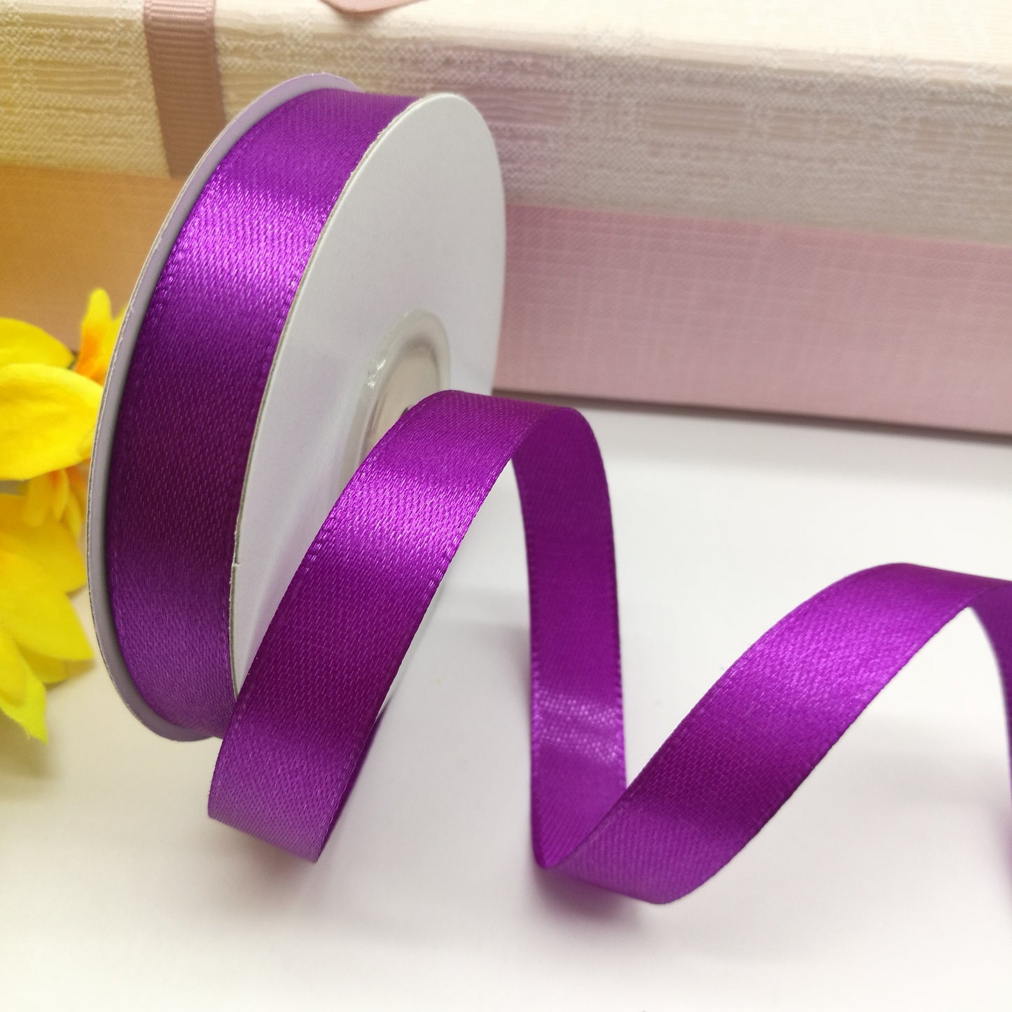 satin ribbon - purple 25 mm (pack of 25 m)