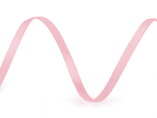 Pink satin ribbon - 3 mm (100 m pack)
