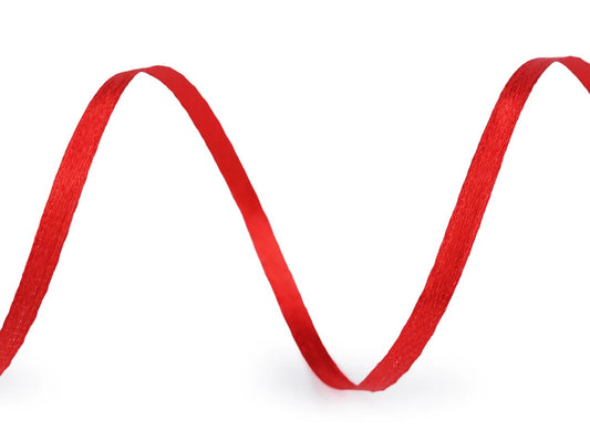 Satin ribbon - red 3 mm (pack 100 m)