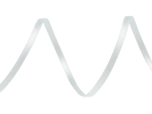 Satin ribbon - silver 3 mm (pack of 100 m)