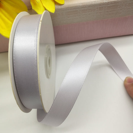 Satin ribbon - silver 32 mm (25 m pack)