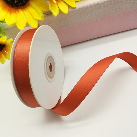 Satin ribbon - terracotta 12 mm (pack of 25 m)