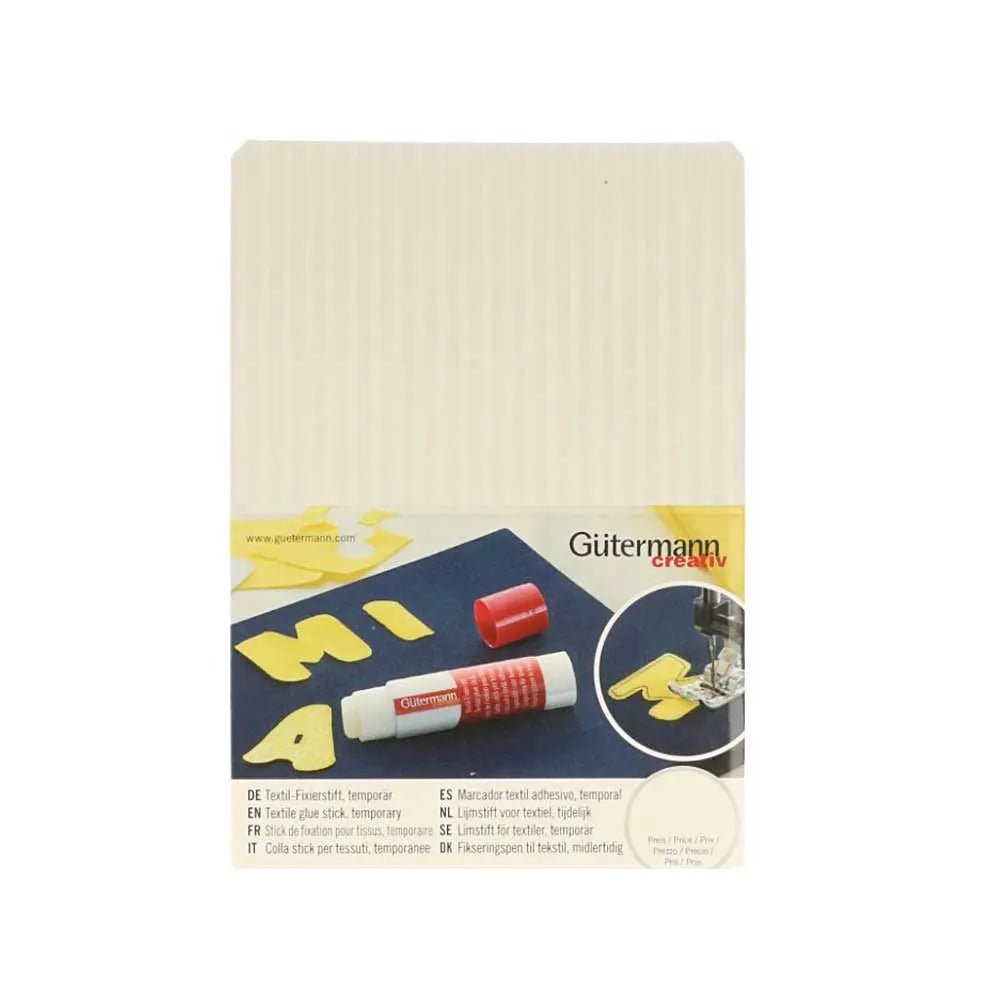 Image de la colle pour tissu Gütermann pour fixation temporaire – disponible chez Šarlotes audumi