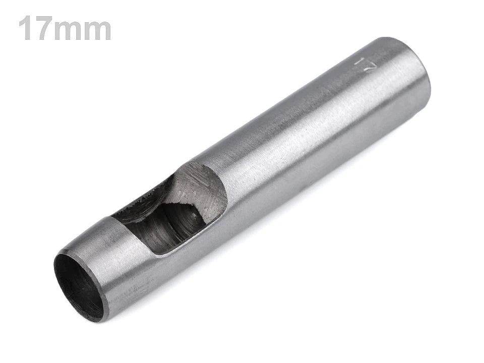 Image avec poinçon à trous pour tissu et cuir Ø14 ; 17 ; 18 ; 19 ; 20 ; 22 mm – disponible chez Šarlotes audumi