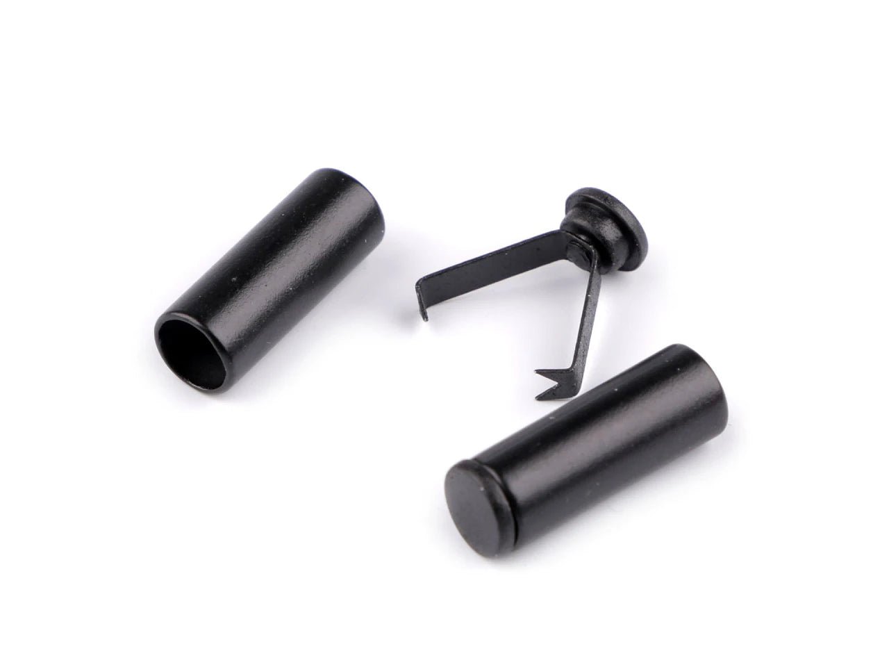 Metalldorn für Kordel ⌀ 6 mm – schwarz (4 Stk. pro Packung)
