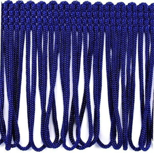 Image avec franges de 8 cm de large - bleu roi – disponible chez Šarlotes audumi