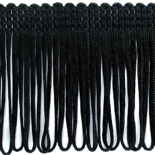 Image avec franges noires de 8 cm de large, disponible chez Šarlotes audumi