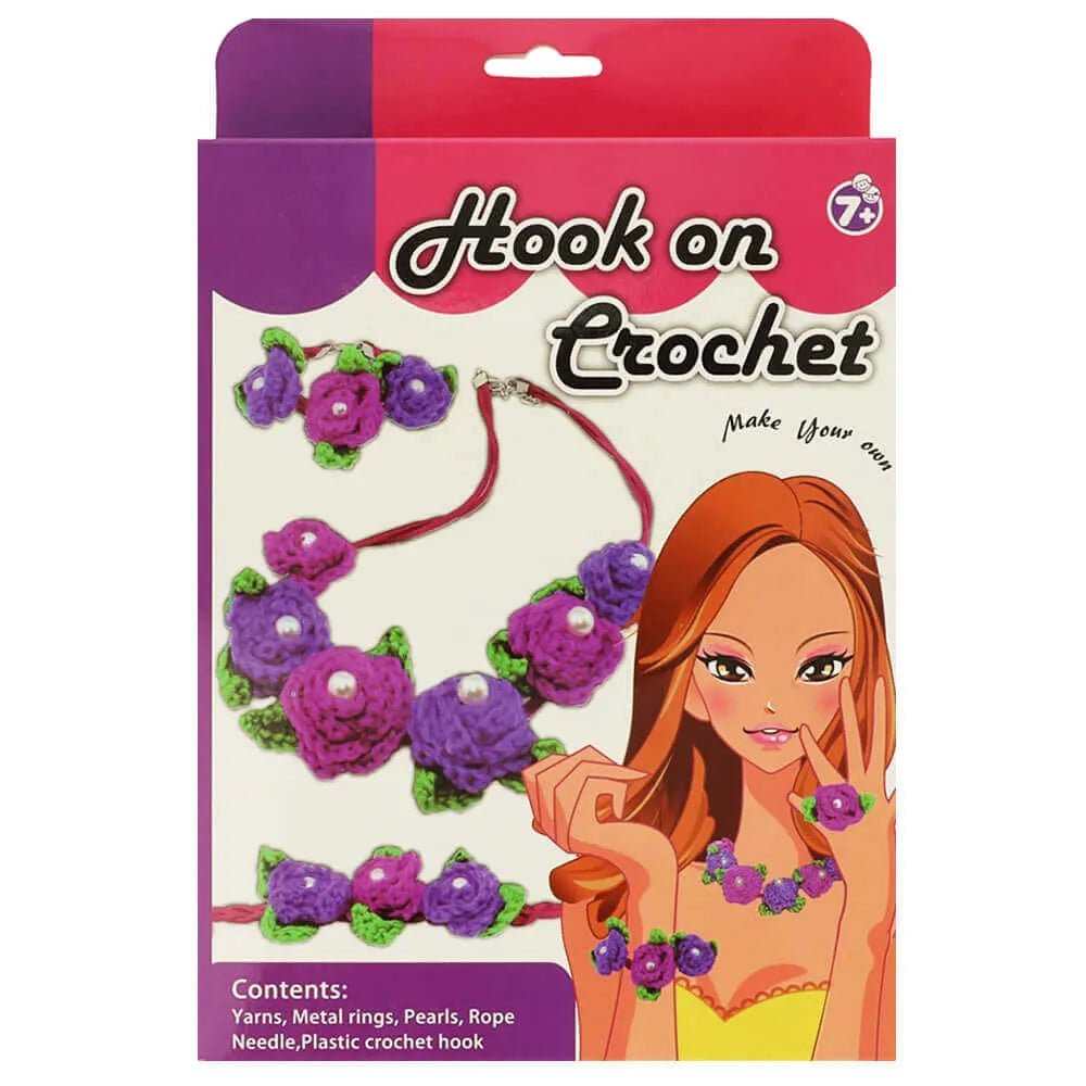 Kit de crochet pour enfants – bijoux à fleurs