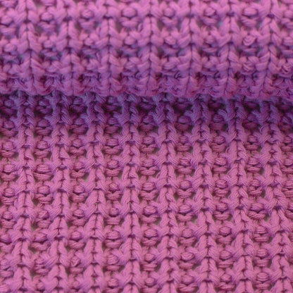Image de tricot épais 100 % coton, rose, 615 g/m² – disponible chez Šarlotes audumi