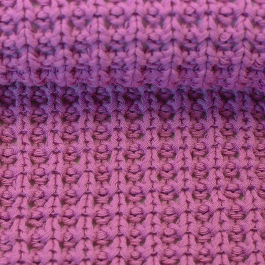 Image de tricot épais 100 % coton, rose, 615 g/m² – disponible chez Šarlotes audumi