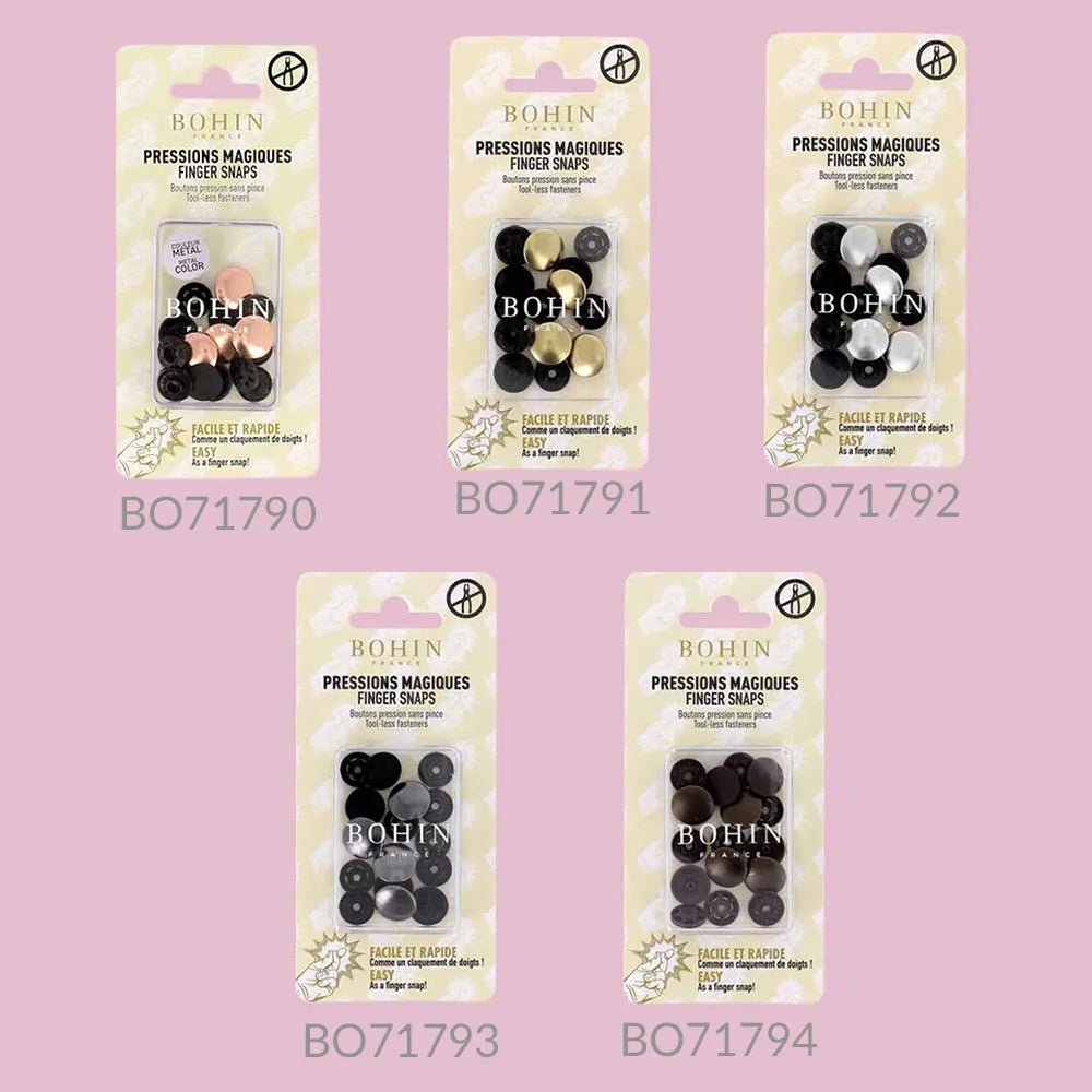 Image de boutons-pression BOHIN Magic sans pince 14 mm – Rose Gold, 4 pièces – disponible en ligne chez Šarlotes audumi