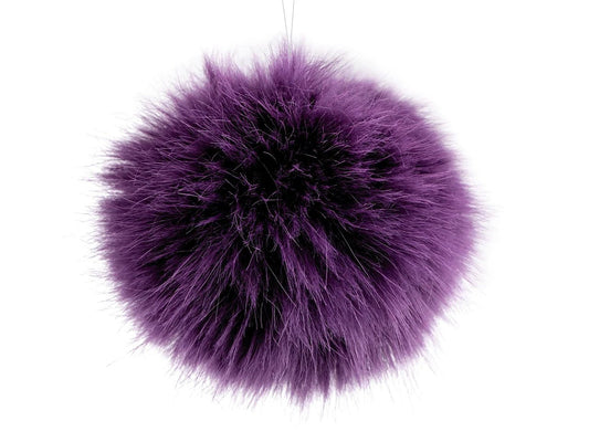 Pompon pour chapeaux avec boucle Ø11 cm - violet