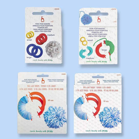 Image avec un fabricant de pompons Bumbulīšu Pony | différentes tailles – disponible chez Šarlotes audumi