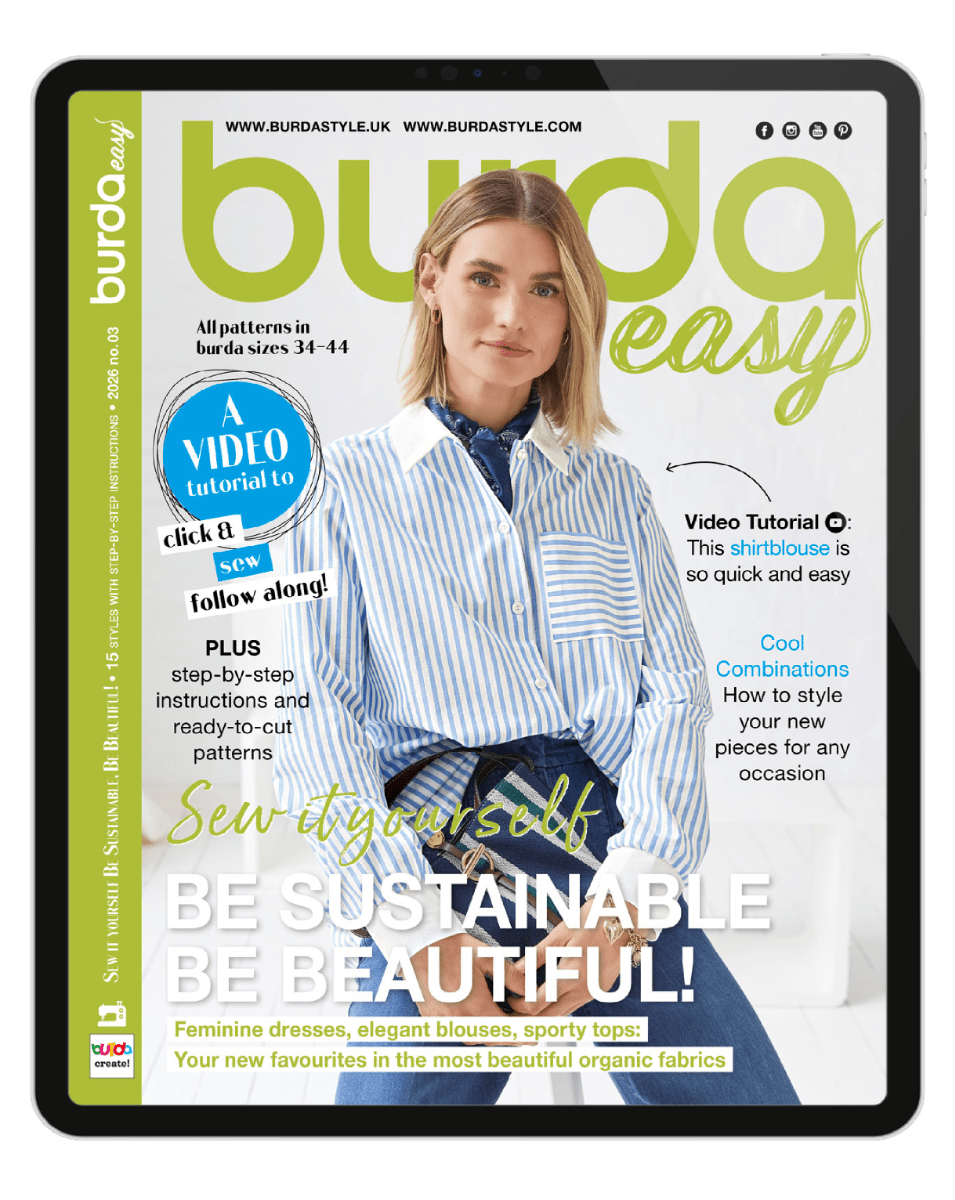 Image du magazine numérique Burda Easy 03/2026 – disponible en ligne chez Šarlote audumi