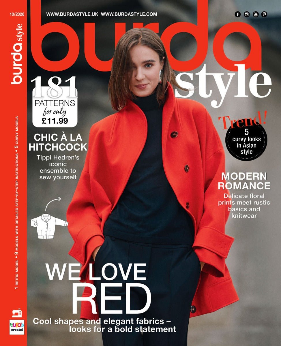 Image du magazine Burda Style – octobre 2026 | 181 patrons – disponible en ligne chez Charlotte's fabrics