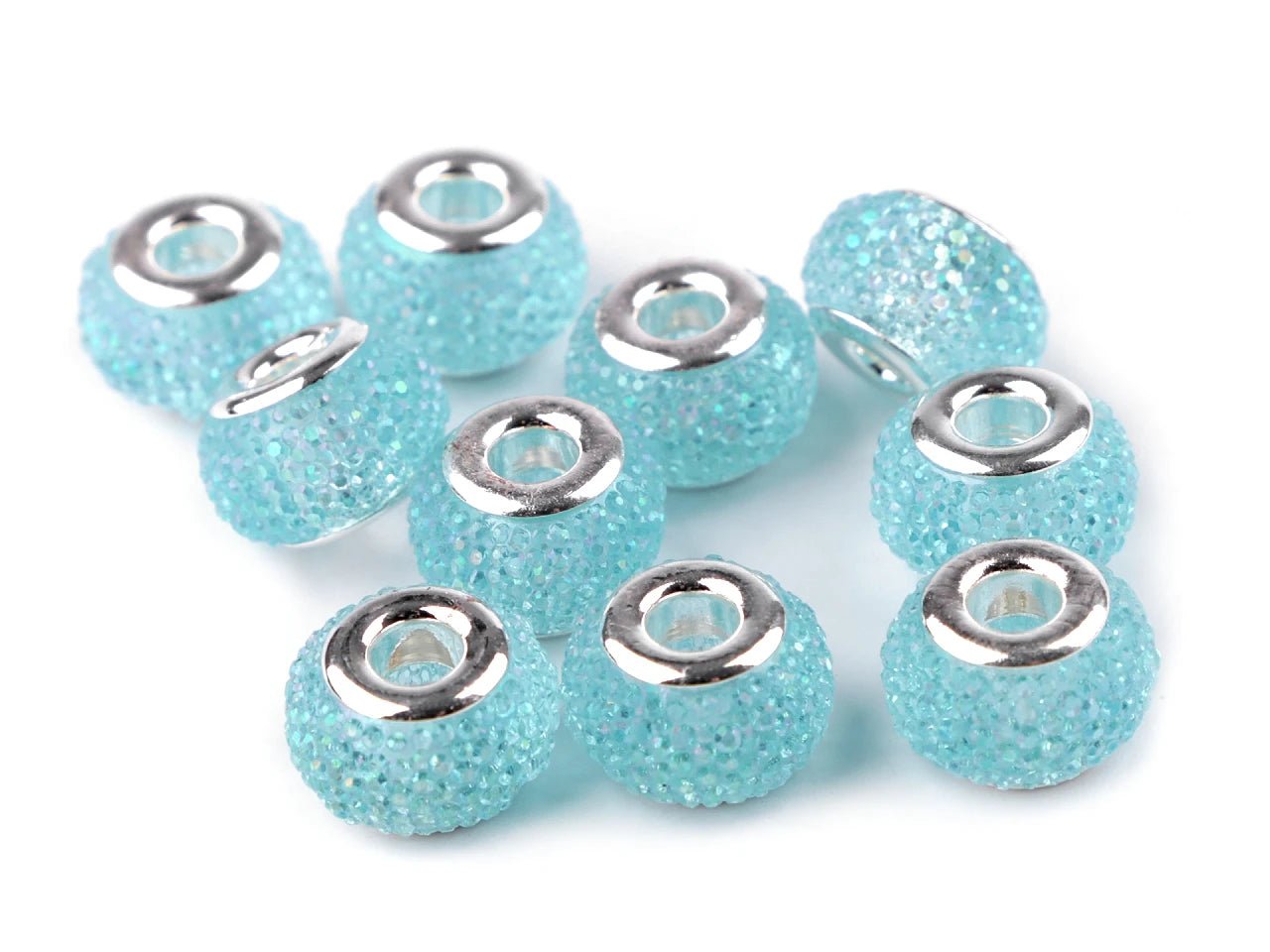 Attēls ar “Charm” pērlītes ar metālisku efektu| 9 × 14 mm 10 gab| dažādas krāsas – pieejams Šarlotes audumi