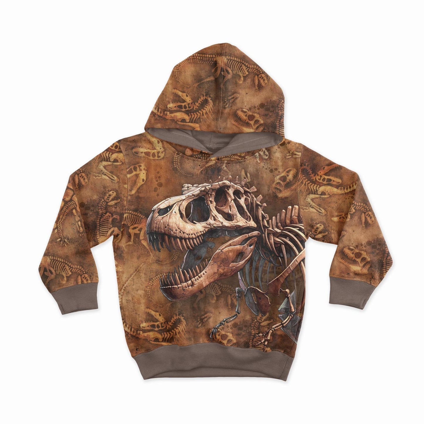 Image d’un panneau en jersey bouclé 40x50 cm - fossiles de dinosaures 250 g/m² – disponible chez Šarlotes audumi