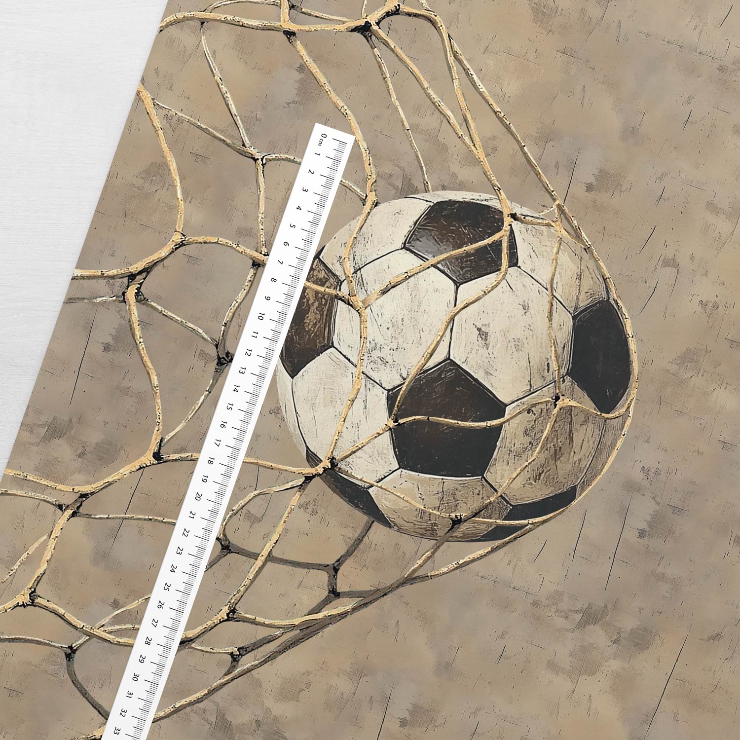 Image with loop knit panel 40x50 cm - football ball 250 g/m² – available at Šarlote fabrics