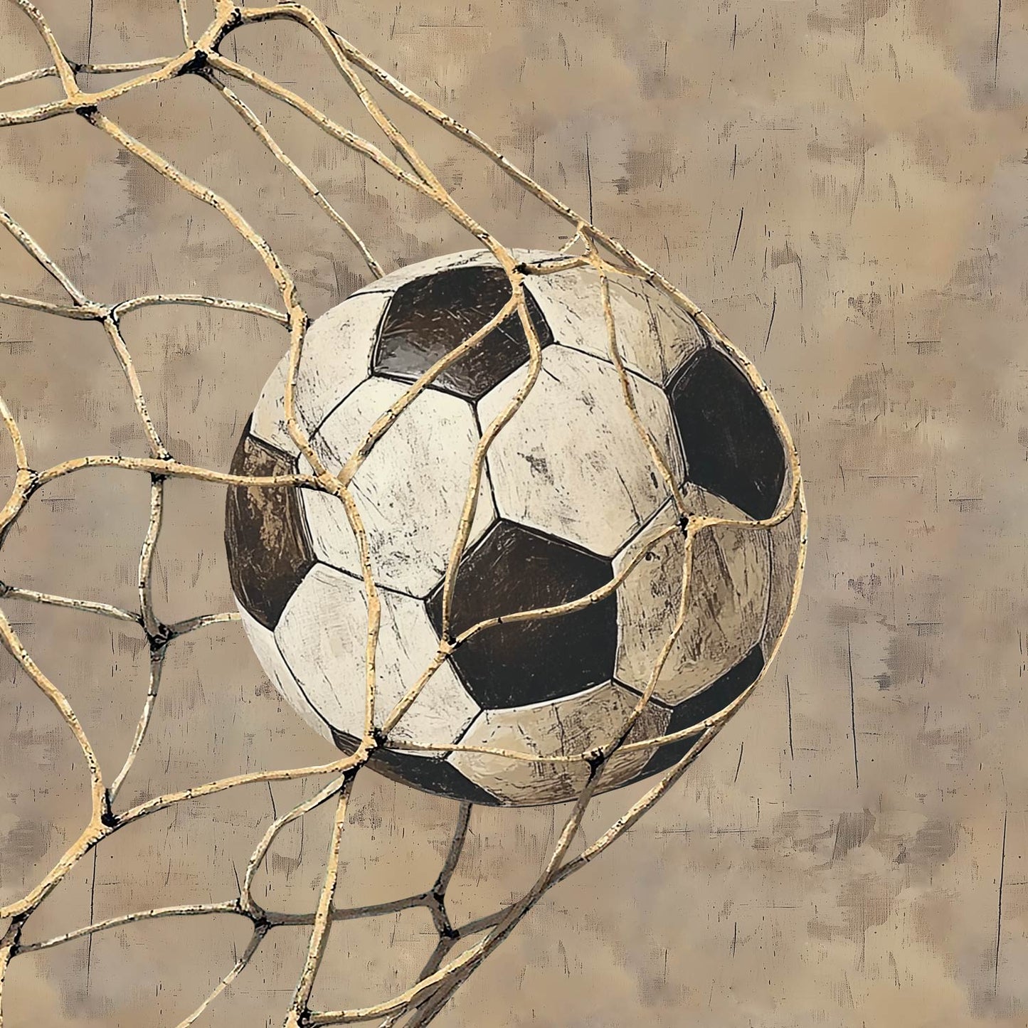 Image with loop-knit panel 40x50 cm - football ball 250 g/m² – available at Šarlotes audumi