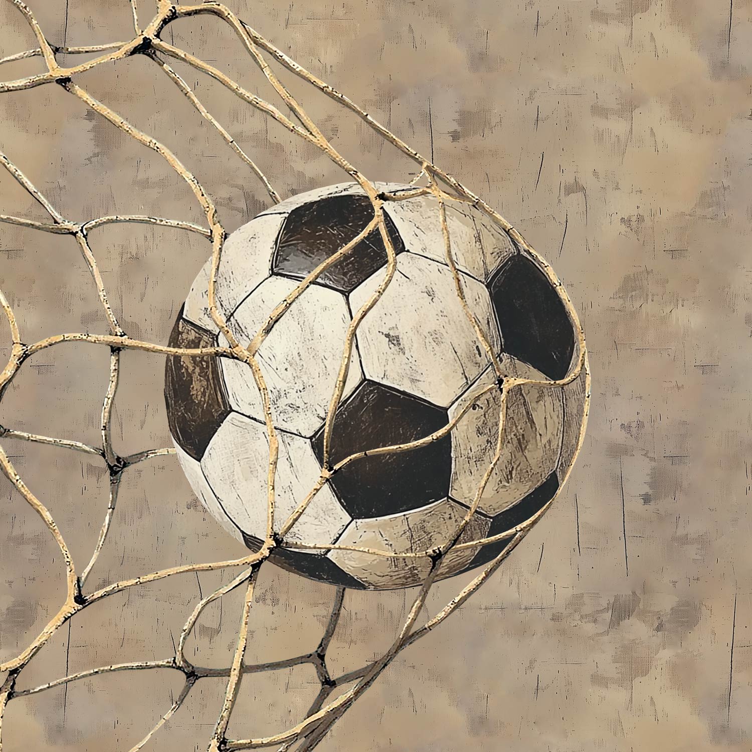 Image with loop-knit panel 40x50 cm - football ball 250 g/m² – available at Šarlotes audumi